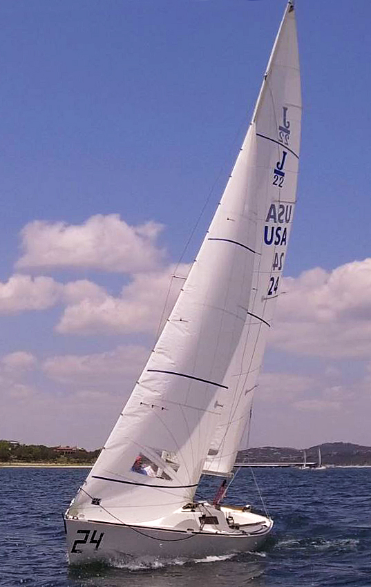 The new UK Sailmakers Radial J/22 Jib.