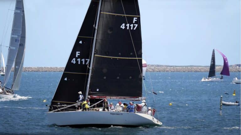 SAGACIOUS IV at the 2023 Cockburn Sound Regatta. Photo Credit: Lindsay Preece - Ironbark Photos