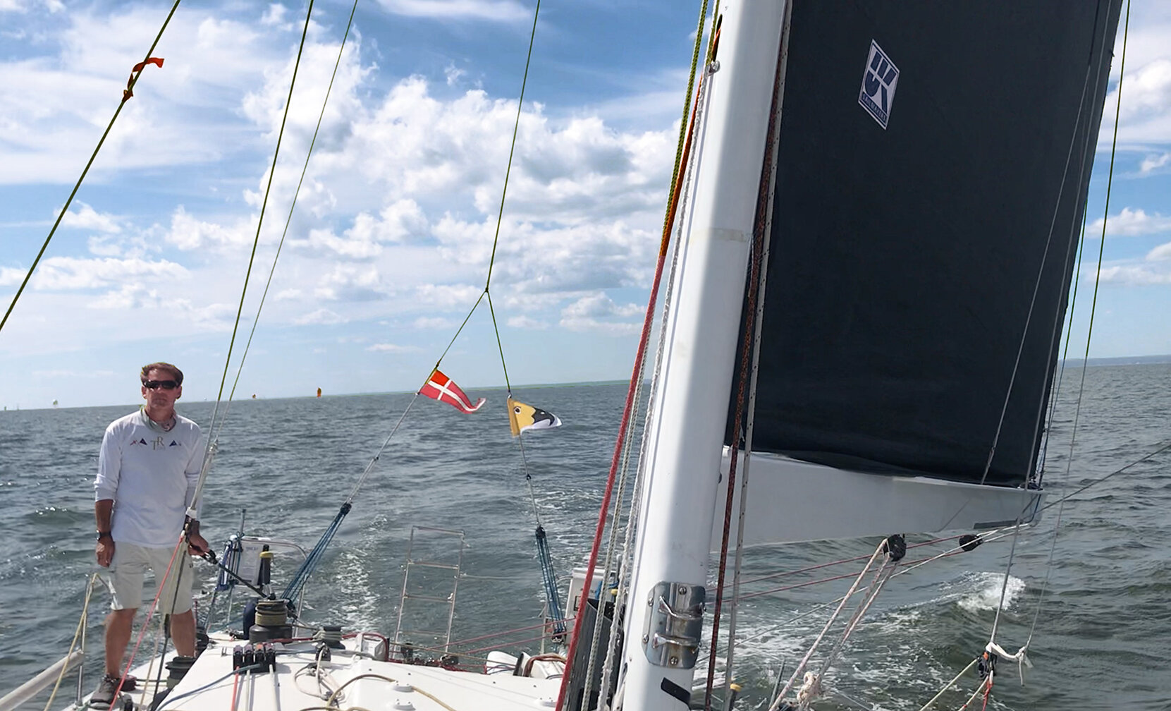 Gerard Girstl at the helm of SOULMATES in the 2020 Vineyard Race.