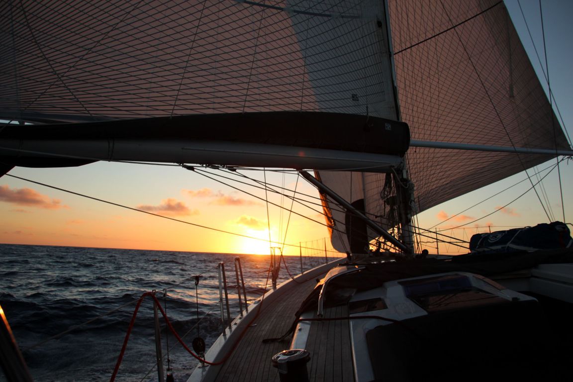 SEASIDE sailing across the Atlantic wing-on-wing.