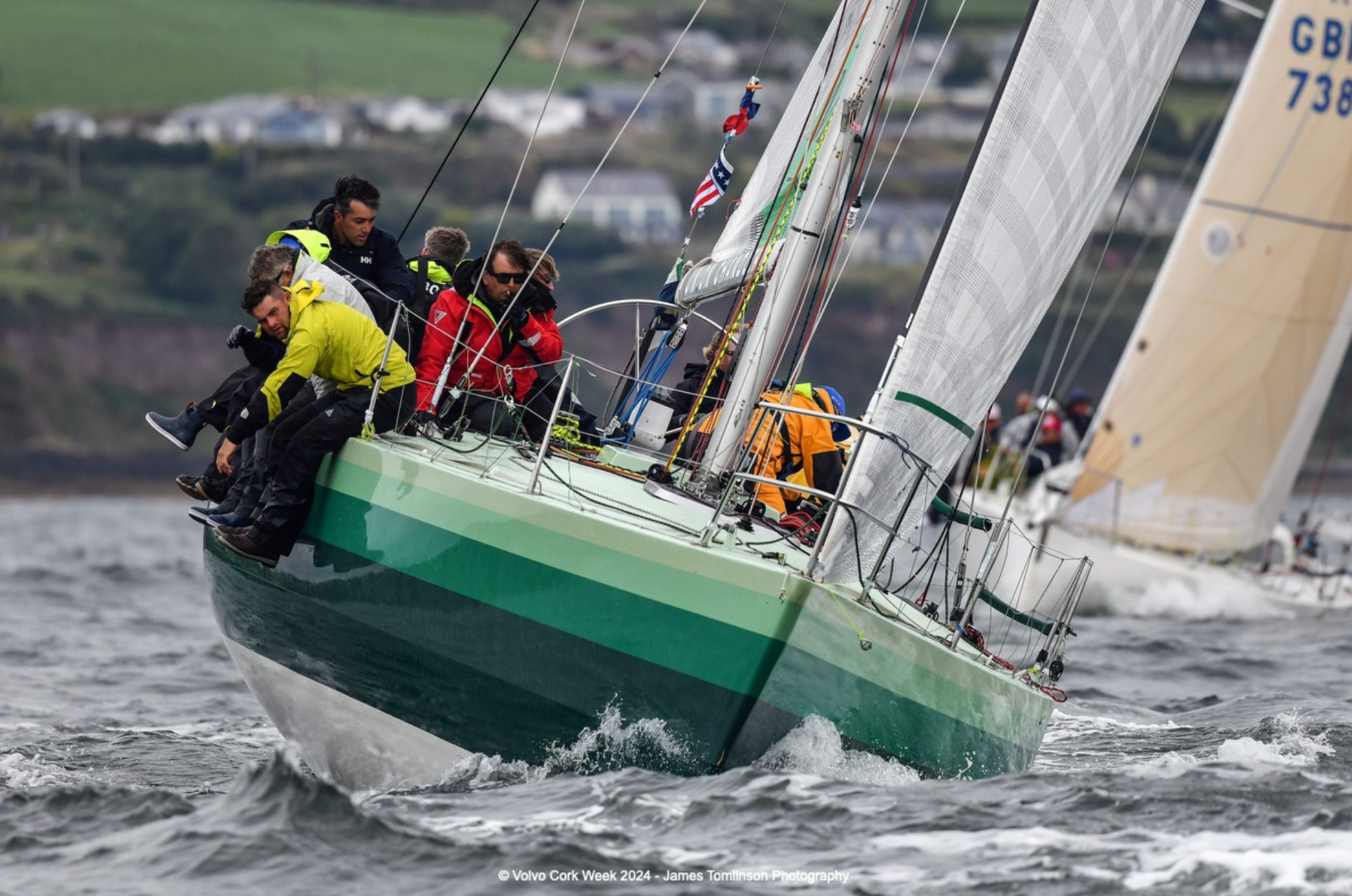 Holland 39, IMP, at the 2024 Volvo Cork Week, sailing with a full inventory of X-Drive upwind sails and Matrix spinnakers by UK Sailmakers Ireland. Photo © James Tomlinson.