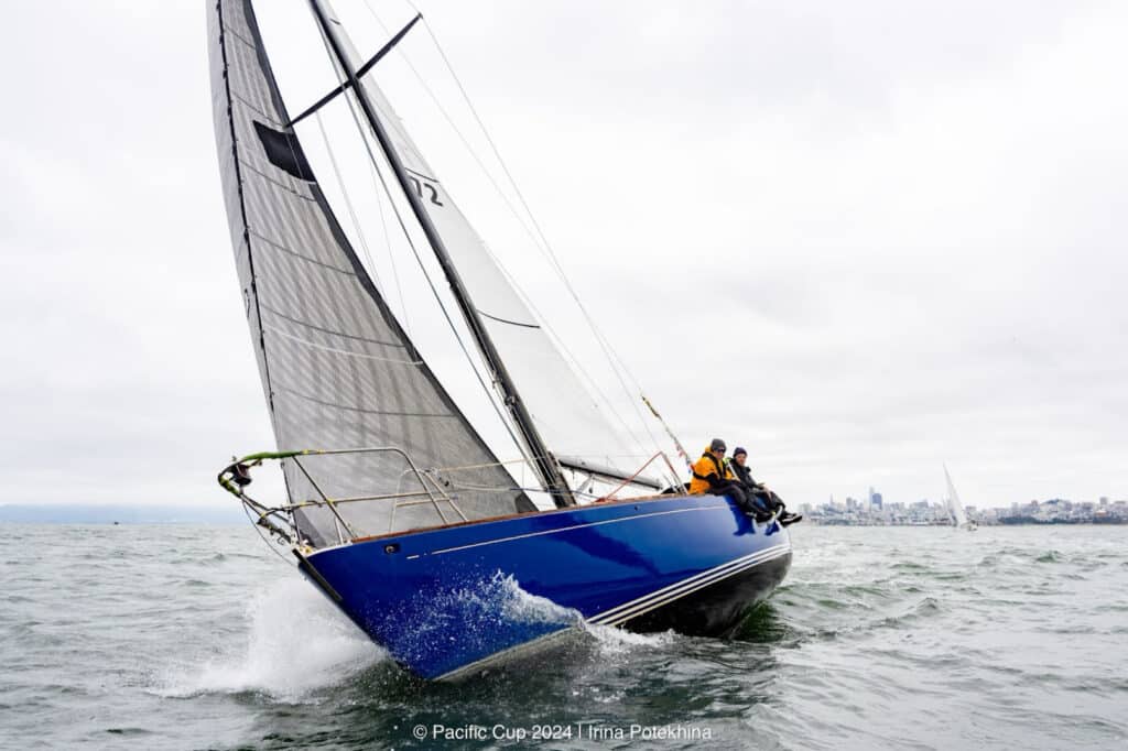 Rodney Pimentel’s Cal 40, AZURE: One of four Cal 40s in this year's race, sailing in the Weems & Plath PHRF 1 Division. Photo © Irina Potekhina - White Raven Media.