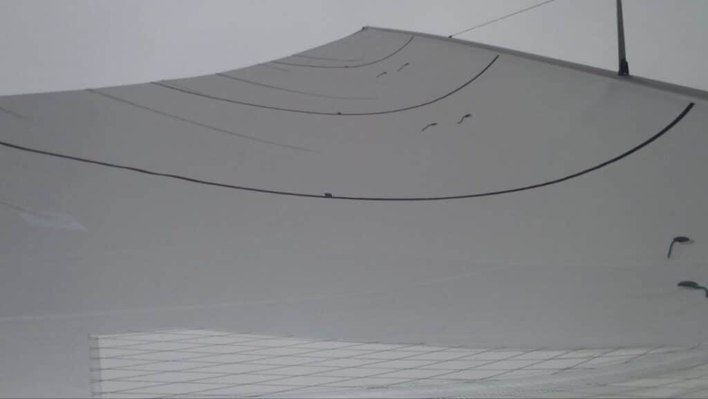 UK's G1 MC Scow sail shape photo before Accumeasure analysis.