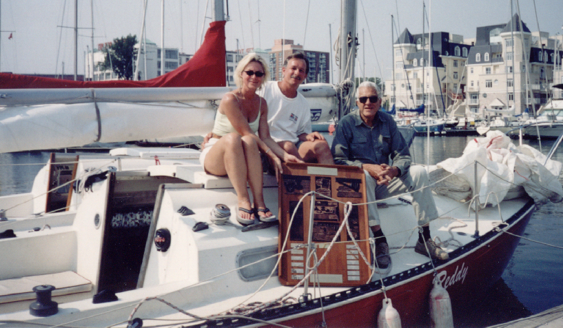 A blast from the past. Randy and his wife Sue, who will be involved in the loft, with George Cuthbertson.