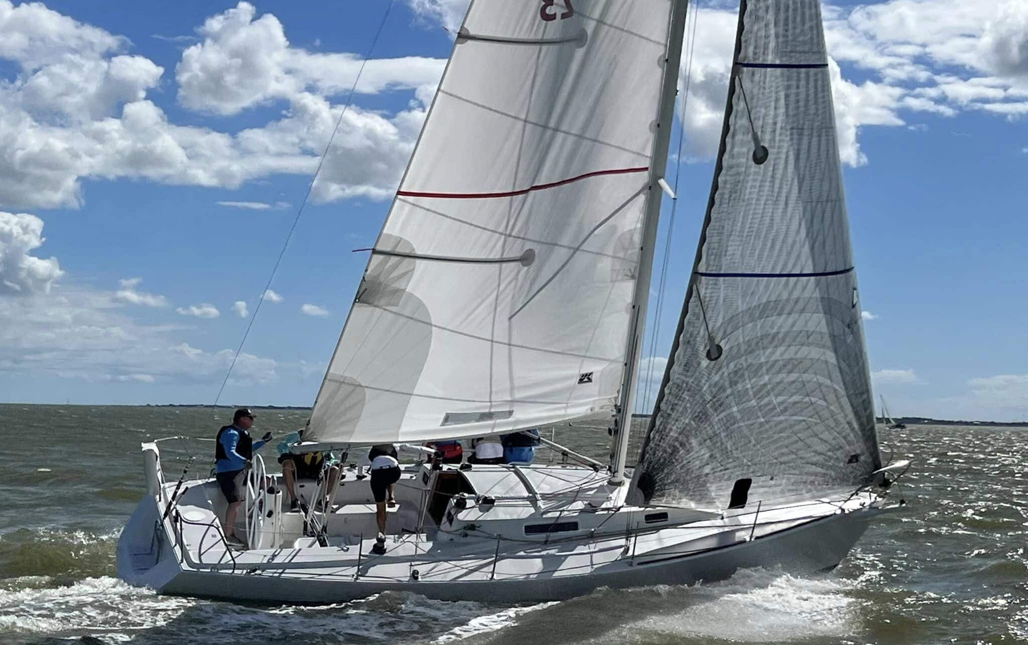 Scott Spurlin's J/105 YOLO racing in the 2022 J/Fest Southwest