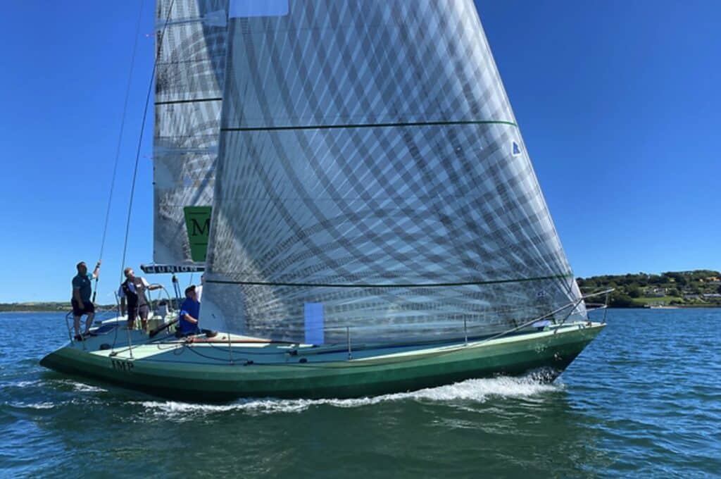 Holland 39, IMP, sails with UK Sailmakers’ X-Drive Carbon taffeta sails.