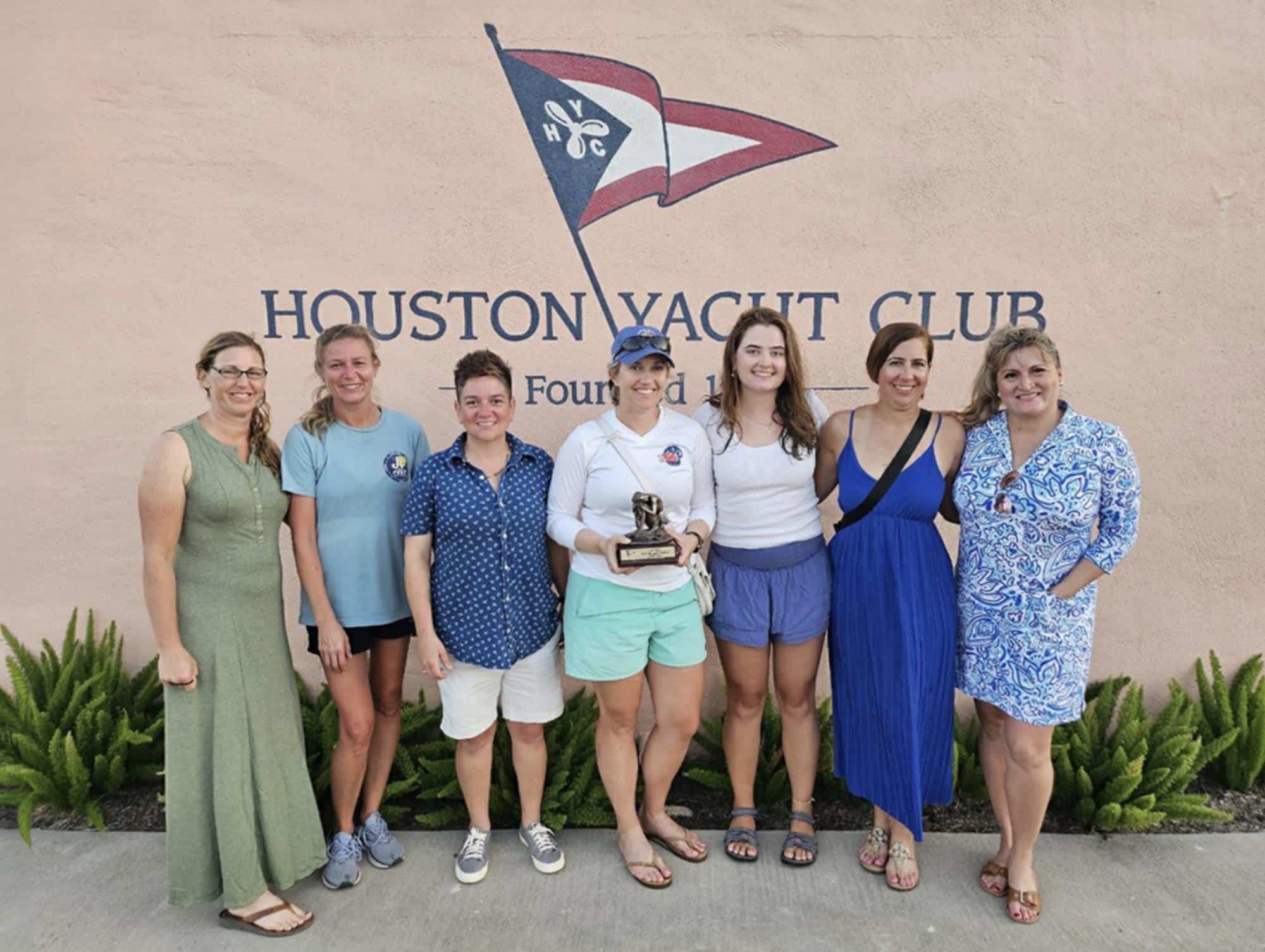 Meghan Pesch Mutlu and the BON BON crew clinched the overall regatta win and the Mermaid Perpetual Trophy.