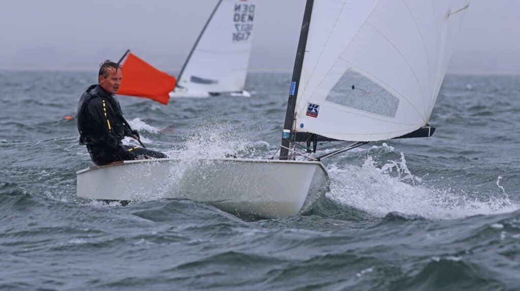 Many sailors were racing with One Design OK Dinghy sails by UK Sailmakers Denmark at the 2024 OK Dinghy DM Open. Photo Ⓒ Køge Sejlklub.