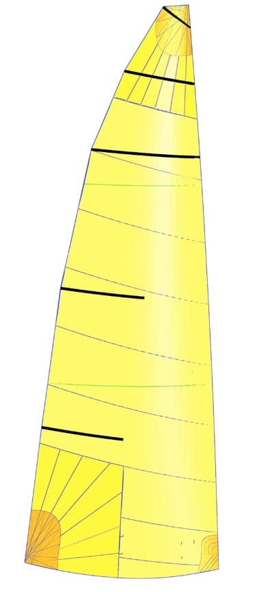 UKSailmakersJ70 AP Mainsail Cross cut